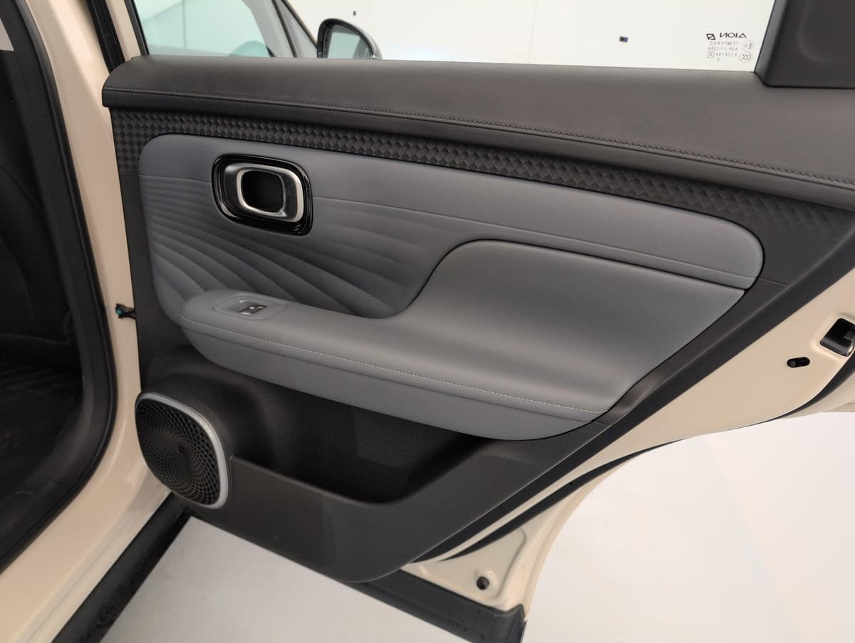 Aion UT : panneau de porte arrière gris avec commande de vitre et haut-parleur